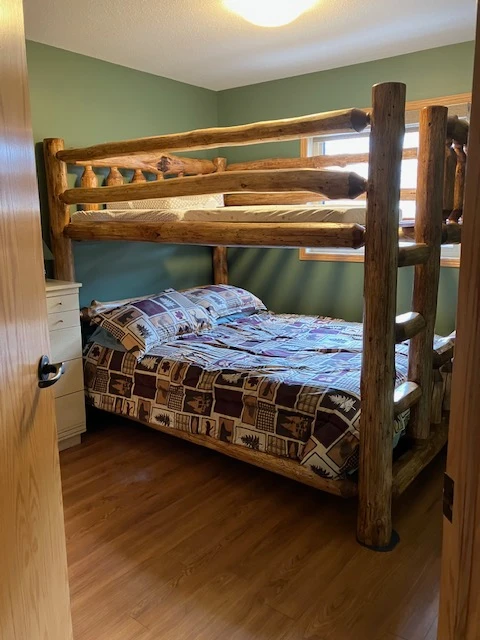 Log Bunk Bed