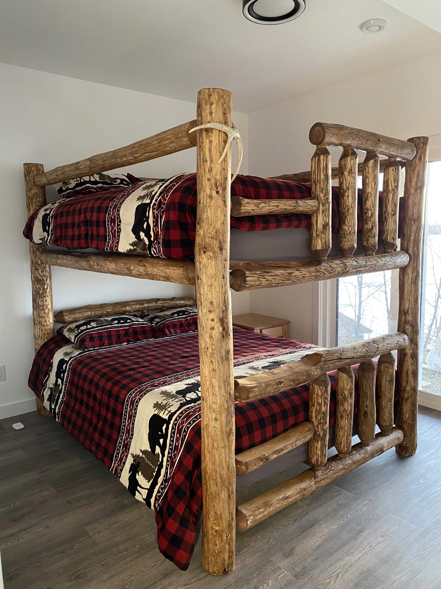 Log Bunk Bed