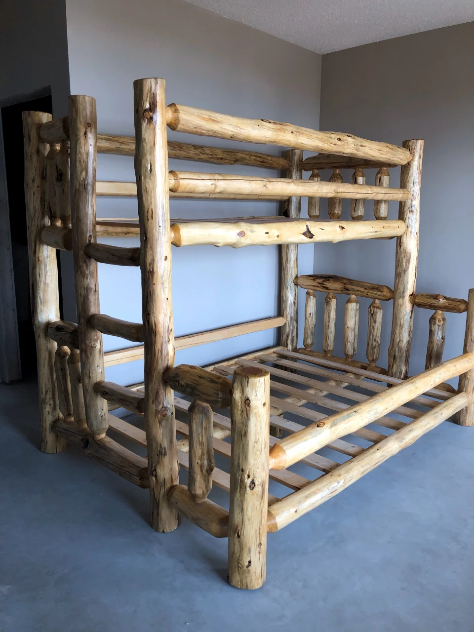 Log Bunk Bed Clear Coat