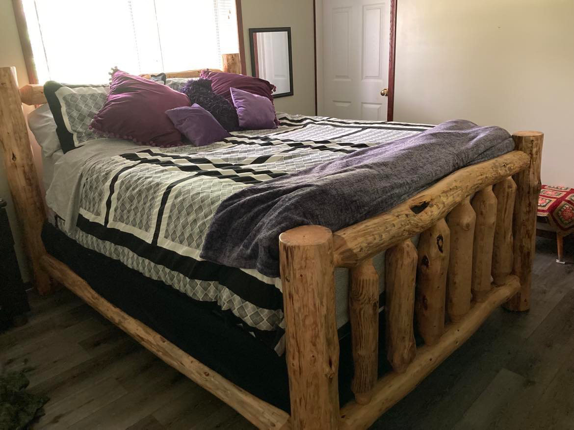 Log King Bed