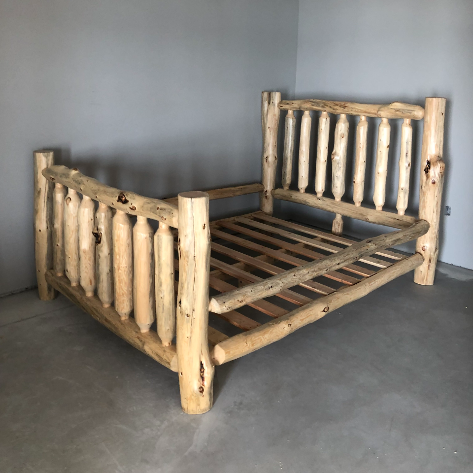 Log King Bed